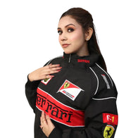 Ferrari F1 Scuderia Racing Vintage Jacket Black Edition | DASH RACEGEAR