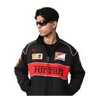 Ferrari F1 Scuderia Racing Vintage Jacket Black Edition | DASH RACEGEAR
