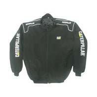 CAT Caterpillar Bulldozer Black Racing Jacket | DASH RACEGEAR