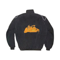 CAT Caterpillar Bulldozer Black Racing Jacket | DASH RACEGEAR