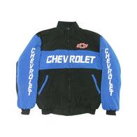Chevrolet Black Light Blue Vintage Racing Jacket | DASH RACEGEAR