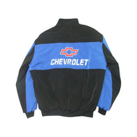 Chevrolet Black Light Blue Vintage Racing Jacket | DASH RACEGEAR