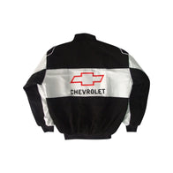 Chevrolet Black & White Vintage Racing Jacket | DASH RACEGEAR