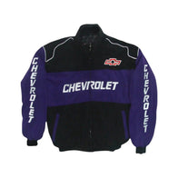 Chevrolet Black & Purple Vintage Racing Jacket | DASH RACEGEAR