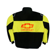 Chevrolet Black & Yellow Vintage Racing Jacket | DASH RACEGEAR