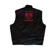 Dodge Black Vintage Racing Vest Muscle Car Style | DASH RACEGEAR