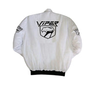 Dodge Viper Vintage Racing Jacket White Muscle Car Edition | DASH RACEGEAR