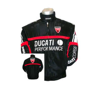 Ducati Performance Black Racing Jacket Red Trim | DASH RACEGEAR