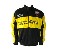 Ducati Motorcycle Black & Yellow Racing Jacket Coat | DASH RACEGEAR
