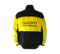 Ducati Motorcycle Black & Yellow Racing Jacket Coat | DASH RACEGEAR