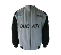 Ducati Corse Black & Light Gray Racing Jacket | DASH RACEGEAR
