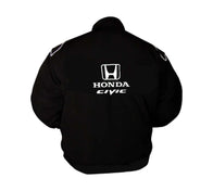 Honda Civic Vintage Racing Jacket – Black Edition | DASH RACEGEAR