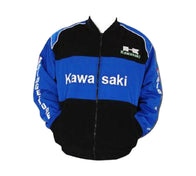 Kawasaki Racing Jacket Black Royal Blue | DASH RACEGEAR