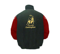 Lamborghini Inspired Vintage Racing Jacket Black Red | DASH RACEGEAR