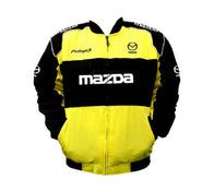 Mazda Protege5 Yellow Black Vintage Racing Performance Jacket | DASH RACEGEAR