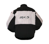 Mazda MX-5 Miata Black White Vintage Racing Performance Jacket | DASH RACEGEAR