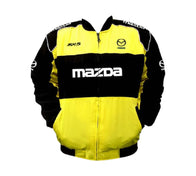 Mazda MX-5 Miata Yellow Black Vintage Racing Performance Jacket | DASH RACEGEAR