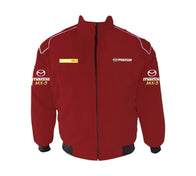 Mazda MX-5 Miata Maroon Burgundy Vintage Racing Jacket | DASH RACEGEAR