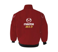 Mazda MX-5 Miata Maroon Burgundy Vintage Racing Jacket | DASH RACEGEAR
