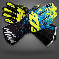 DRIP EVO - Black/Fluo-Yellow/ Cyan - Glove | DASH RACEGEAR