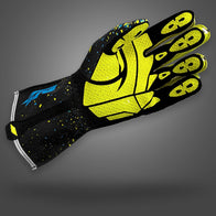 DRIP EVO - Black/Fluo-Yellow/ Cyan - Glove | DASH RACEGEAR
