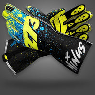 DRIP EVO - Black/Fluo-Yellow/ Cyan - Glove | DASH RACEGEAR
