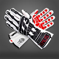 SUPERVILLAIN White/Black/Red - Glove | DASH RACEGEAR