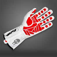 SUPERVILLAIN White/Black/Red - Glove | DASH RACEGEAR