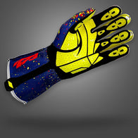 DRIP EVO - Blue/Fluo-Yellow/Fluo-Red - Glove | DASH RACEGEAR