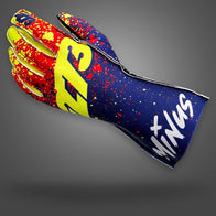 DRIP EVO - Blue/Fluo-Yellow/Fluo-Red - Glove | DASH RACEGEAR