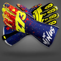DRIP EVO - Blue/Fluo-Yellow/Fluo-Red - Glove | DASH RACEGEAR