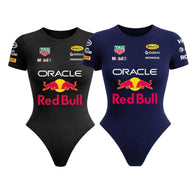 F1 Women Summer Bodysuit F1 Racing Suit Base Layer Motorsport by Dash Racegear, front product view, design 2835