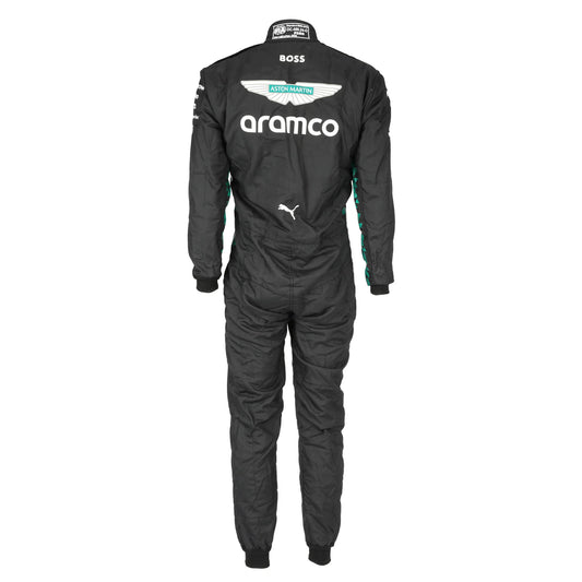Aston Martin, Puma and sleeve sponsor details on Felipe Drugovich’s 2025 F1 race suit – Dash Racegear.
