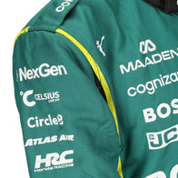 NexGen and Honda Racing sleeve logos on Fernando Alonso’s 2026 F1 race suit – Dash Racegear.