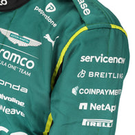Aston Martin, Puma and sleeve sponsor details on Fernando Alonso’s 2026 F1 race suit – Dash Racegear.