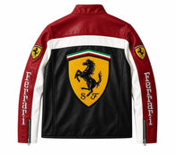 Vintage Ferrari F1 racing leather jacket