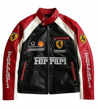 Vintage Ferrari F1 racing leather jacket