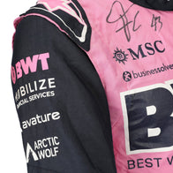 Franco Colapinto signature and sponsor logos on the 2026 BWT Alpine F1 race suit – Dash Racegear.