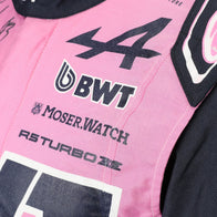 Alpine, BWT and Moser Watch chest logos on Franco Colapinto’s 2026 F1 race suit – Dash Racegear.