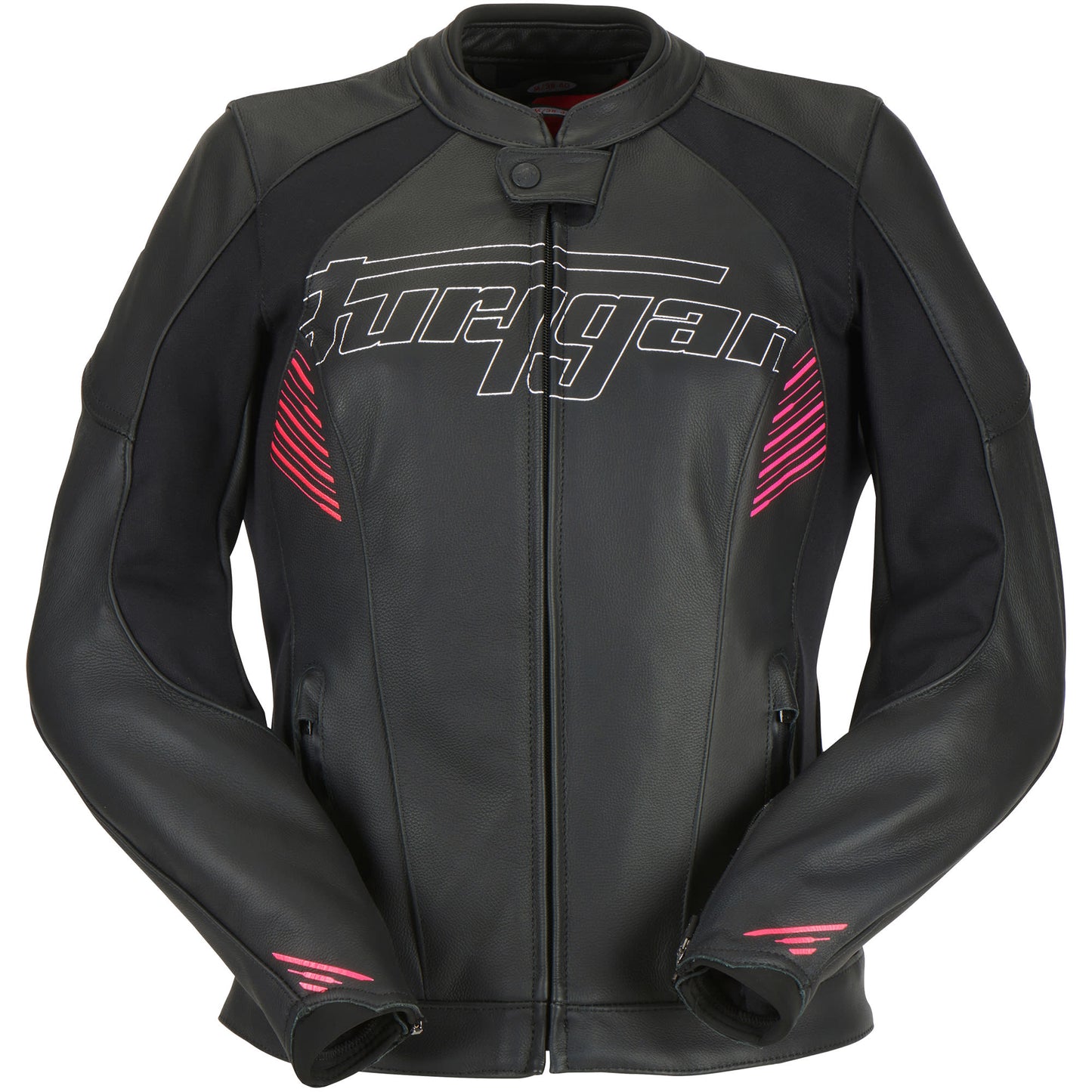 Furygan Ladies Alba Leather Jacket - Black / Pink by Furygan - clearance motorcycle jacket