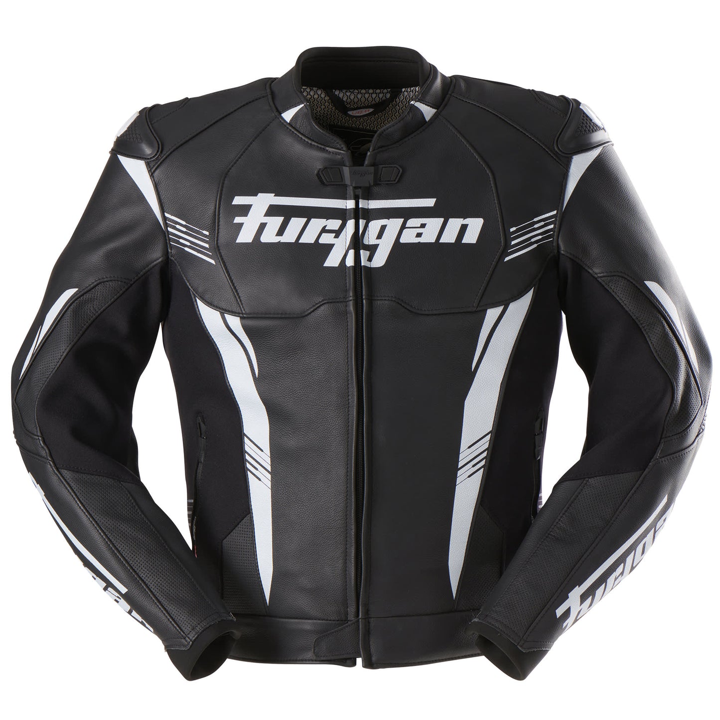 Furygan Pro One Leather Jacket - Black / White by Furygan - clearance motorcycle jacket