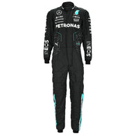 George Russell number 63 detail on the 2024 Mercedes F1-inspired race suit