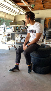 GLITCH II Tee White/Black/Cyan/Red - Tee Shirt | DASH RACEGEAR