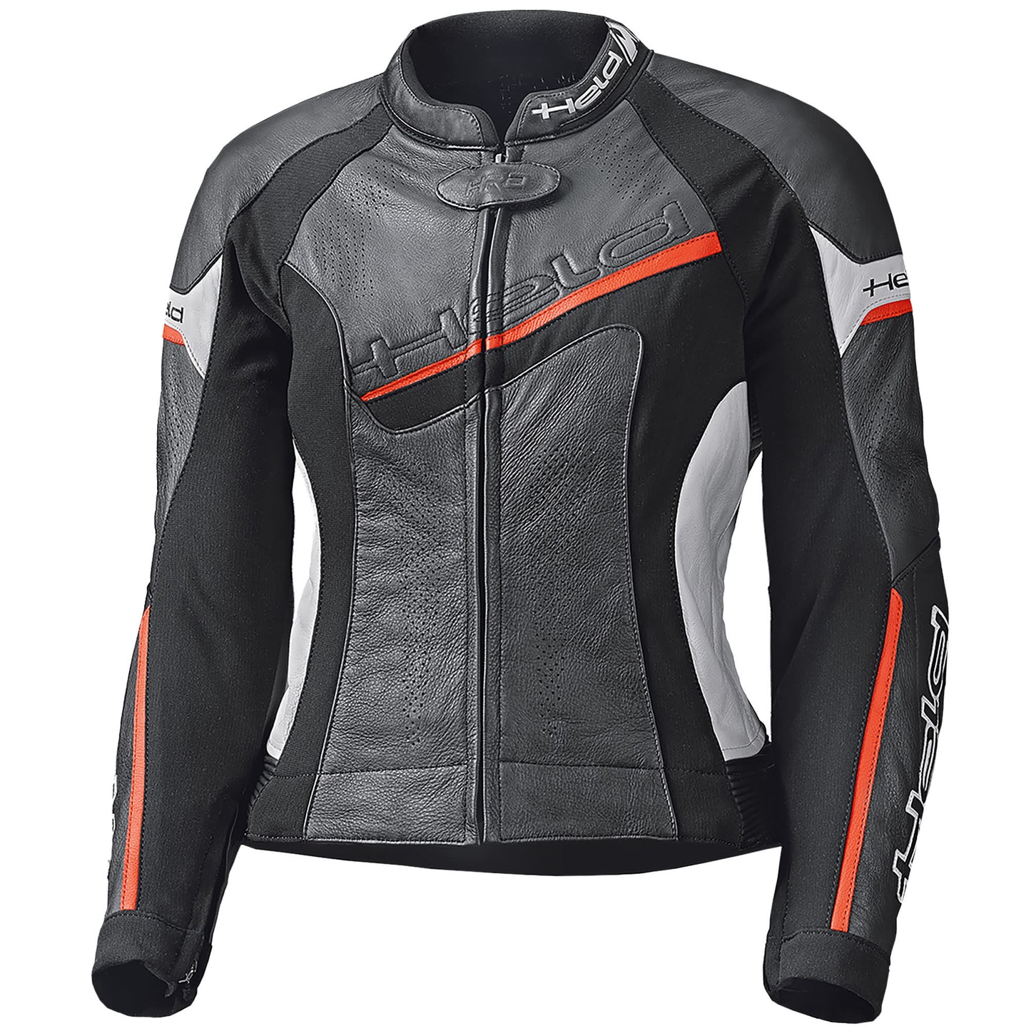 Held Ladies Debbie 2 Leather Jacket - Black / White / Red by Held - clearance motorcycle jacket
