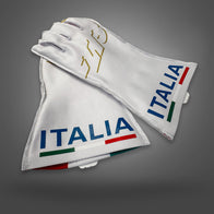 ITALIA Type-1 White/Gold/Blue - Glove | DASH RACEGEAR