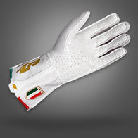 ITALIA Type-1 White/Gold/Blue - Glove | DASH RACEGEAR