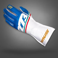 ITALIA Type-3 White/Blue - Glove | DASH RACEGEAR