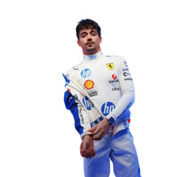 Lewis Hamilton 2025 Ferrari F1 Inspired Race Suit in Ferrari Red, Back view showing printed sponsor logos, by DASH RACEGEAR