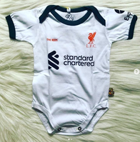 Liverpool 3rd soccer romper jersey 100% cotton white - baby romper image 1