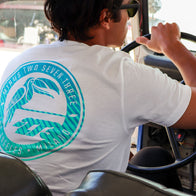 MANAUS Tee White/Cyan/Turquoise - Tee Shirt | DASH RACEGEAR